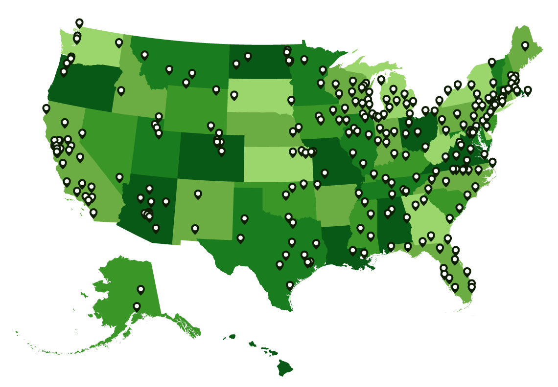 EatStreet's in 250 cities across the USA.